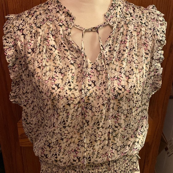 Women’s Floral Print Silver Detail Rachel Zoe Top - Picture 10 of 11